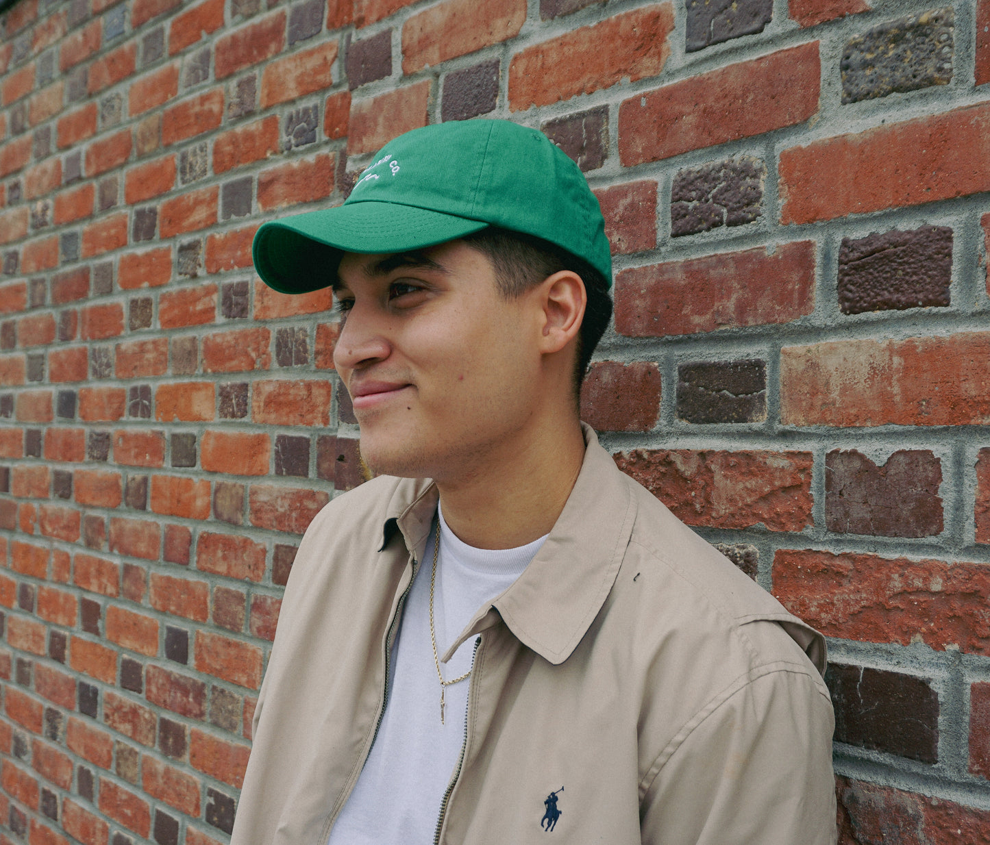 men's green baseball hat. the fearless co.
