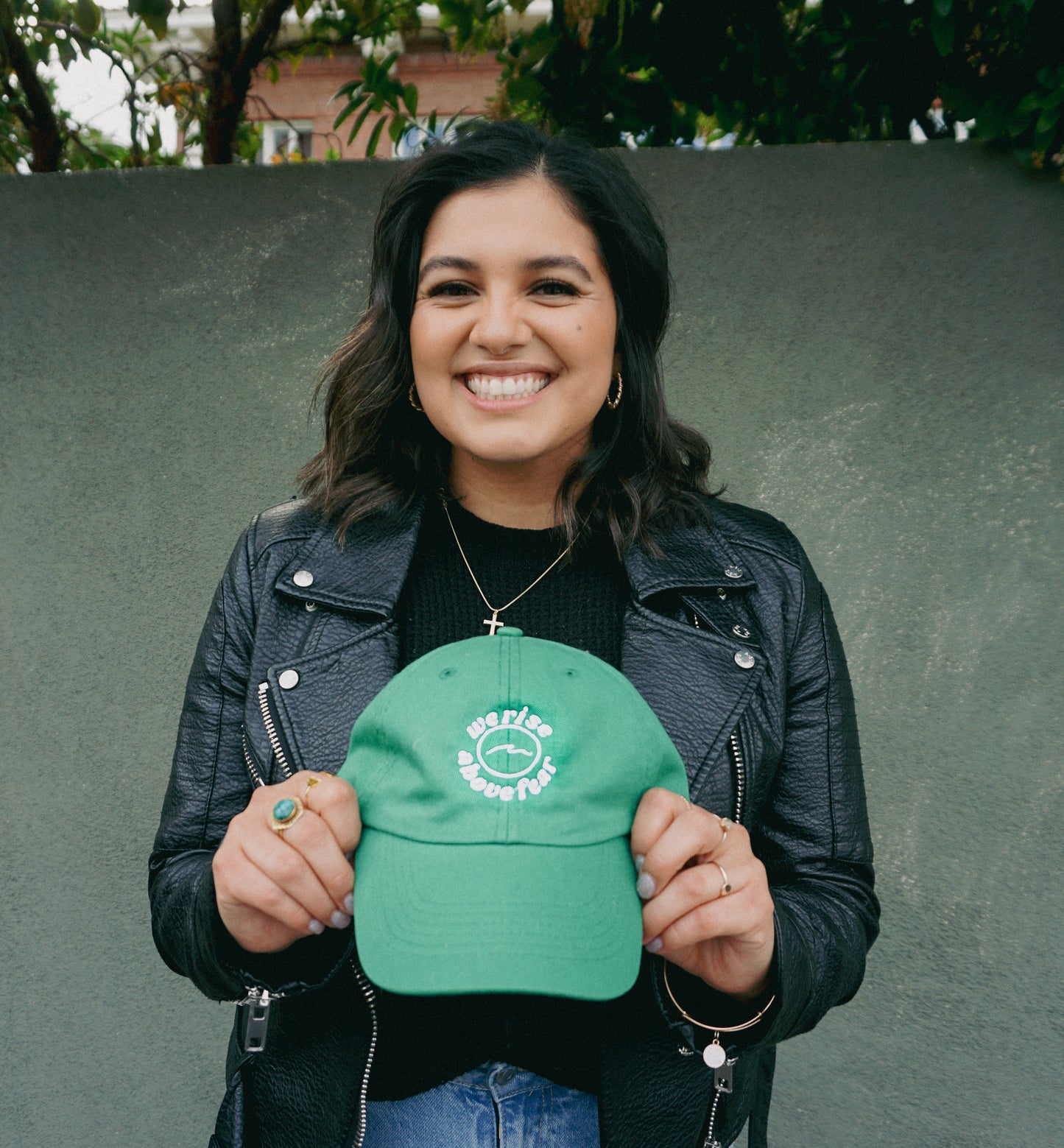 'We Rise Above Fear' Green Hat