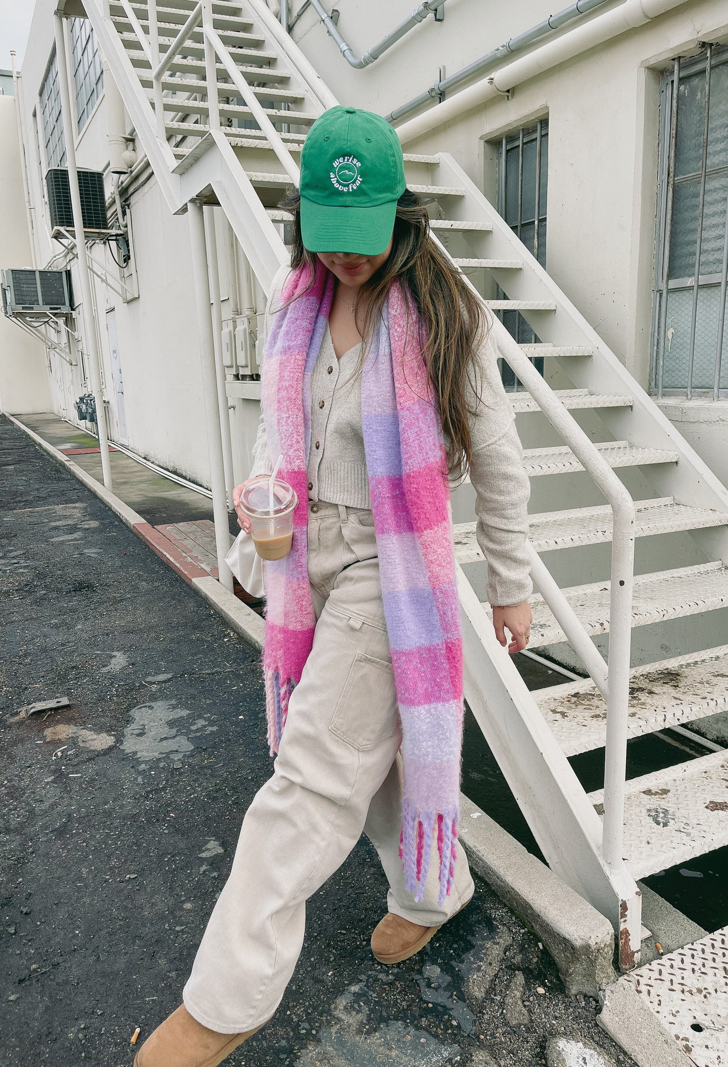 'We Rise Above Fear' Green Hat